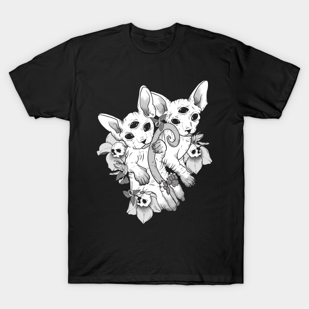 Witchy Familiars (dark) T-Shirt by Spazzy Newton